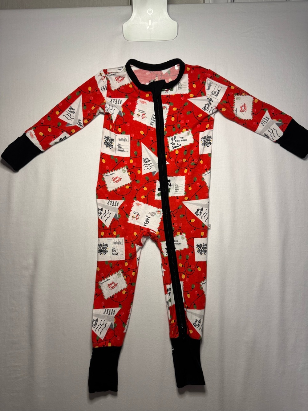 Snuggle Bums 3-6M Bamboo Viscose Knit Zip One-Piece Sleeper Christmas Winter
